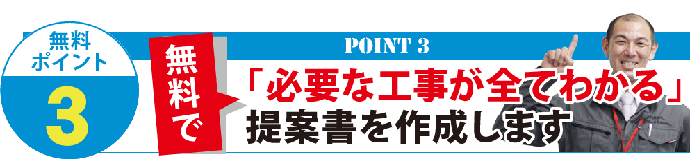 必要な工事すべてがわかる提案書を作成します