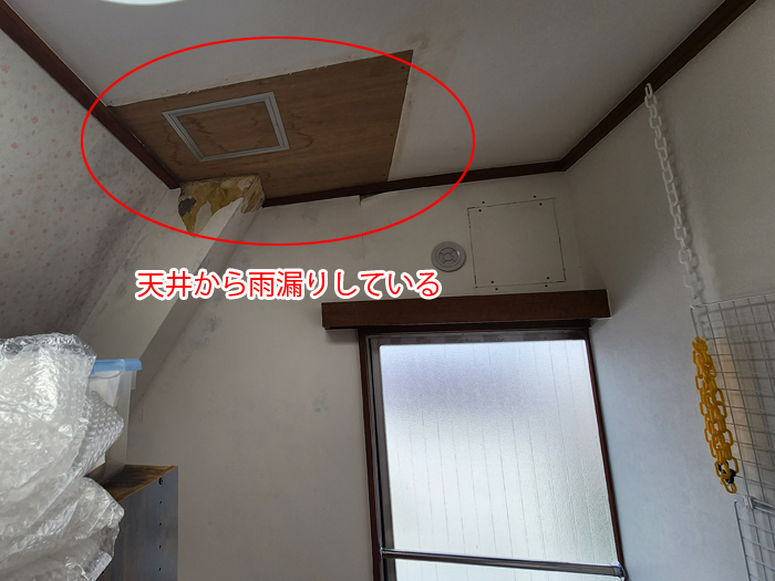 室内の天井染みは雨漏りのサイン