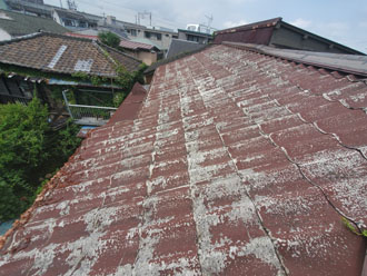 錆の出た屋根