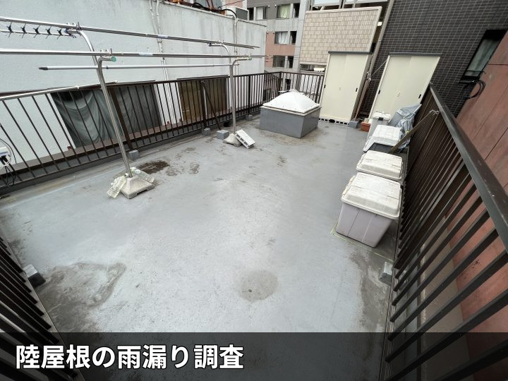 陸屋根の防水面調査