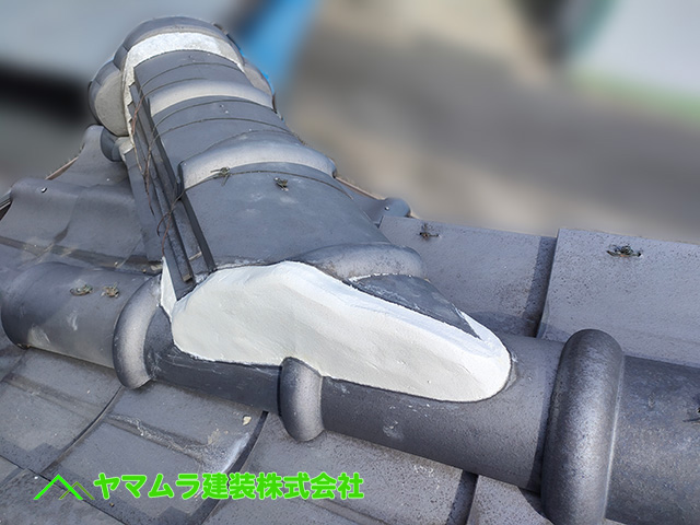04.知多市 屋根漆喰作業 完成写真