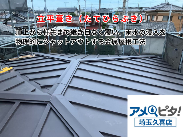 羽生市　立平葺きカバー　工事