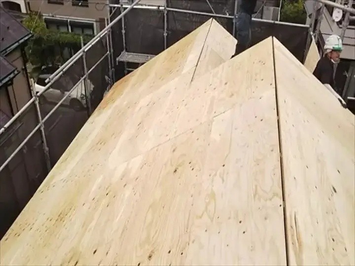 野地板の張り替え工事後の状態