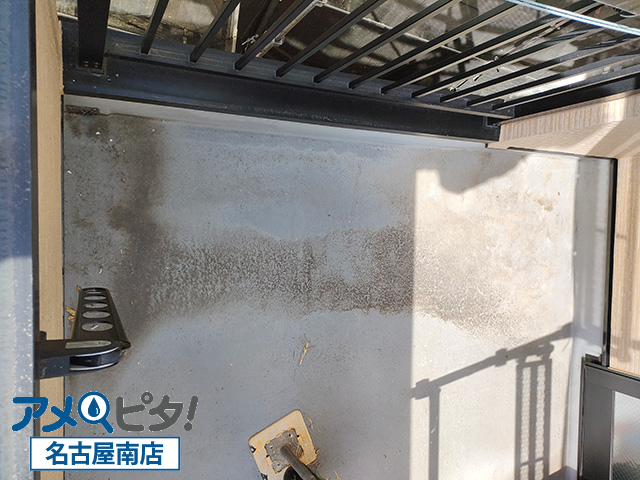 名古屋市中区にてベランダ防水施工不良からの修復方法：逆勾配から通常の勾配へ