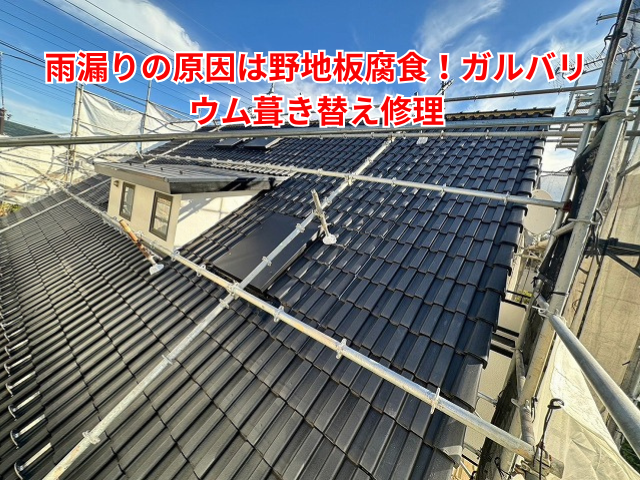 羽生市｜雨漏りの原因は野地板腐食！ガルバリウム葺き替え修理