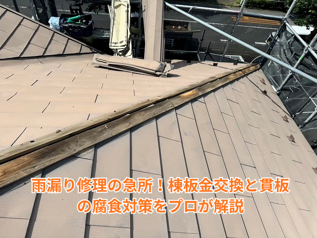 羽生市｜雨漏り修理の急所！棟板金交換と貫板の腐食対策をプロが解説