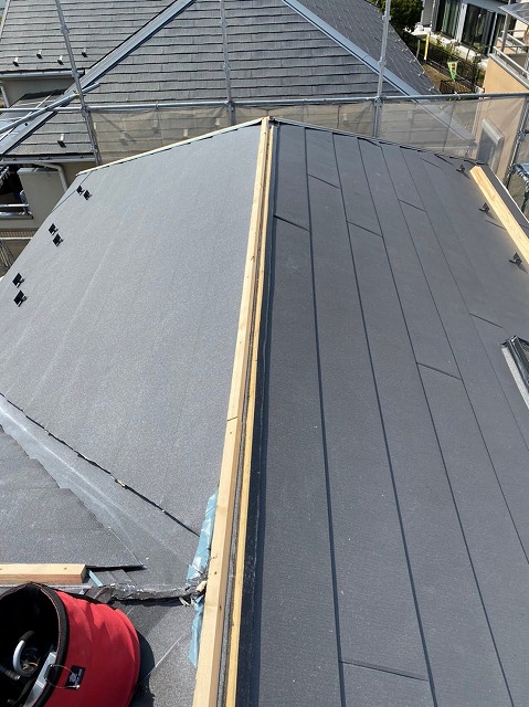 貫板を設置した屋根