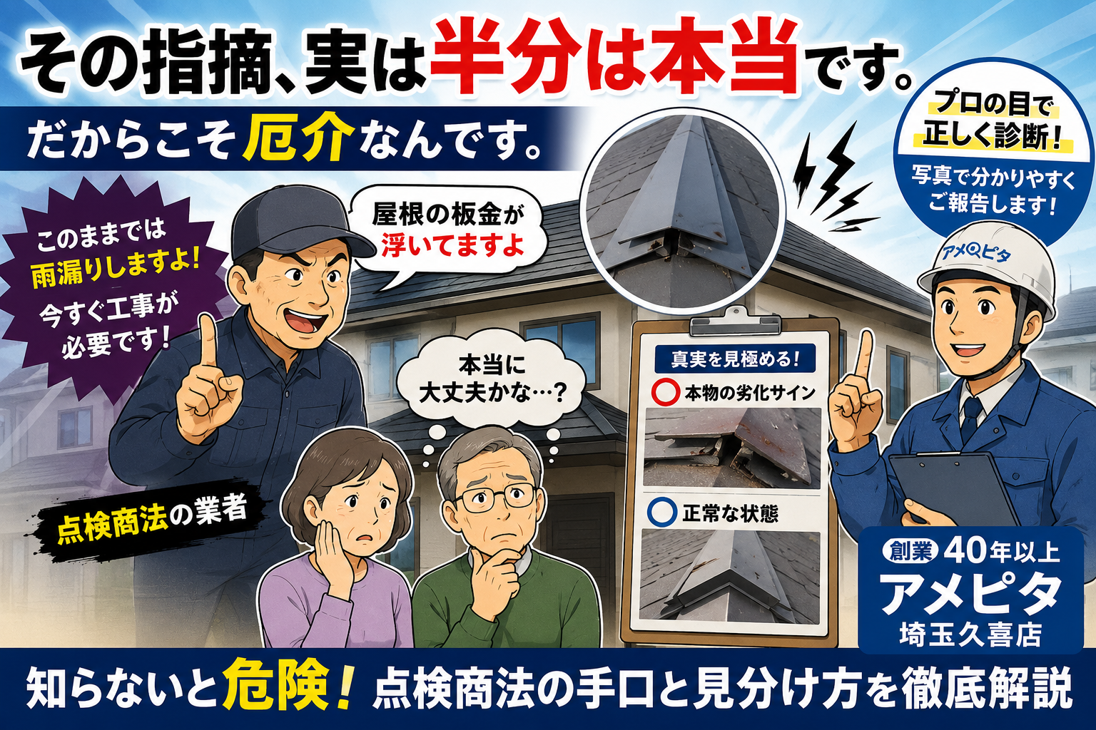 久喜市｜点検商法が検挙最多！職人が教える「本物の劣化」の見分け方