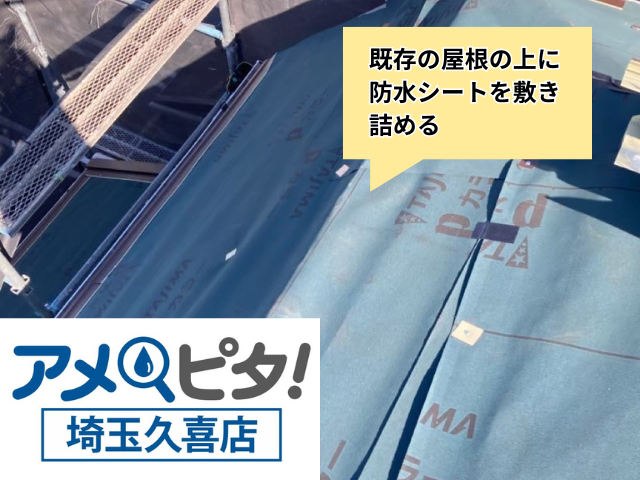 栗橋　屋根カバー工事　フックシングル