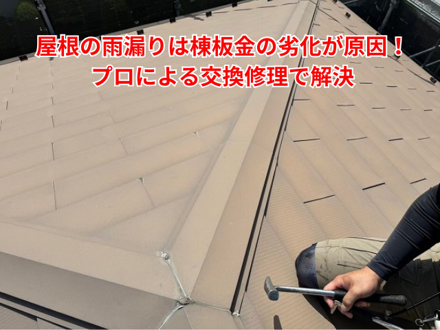 加須市｜屋根の雨漏りは棟板金の劣化が原因！プロによる交換修理で解決