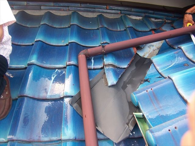 三島市雨漏り瓦ズレ