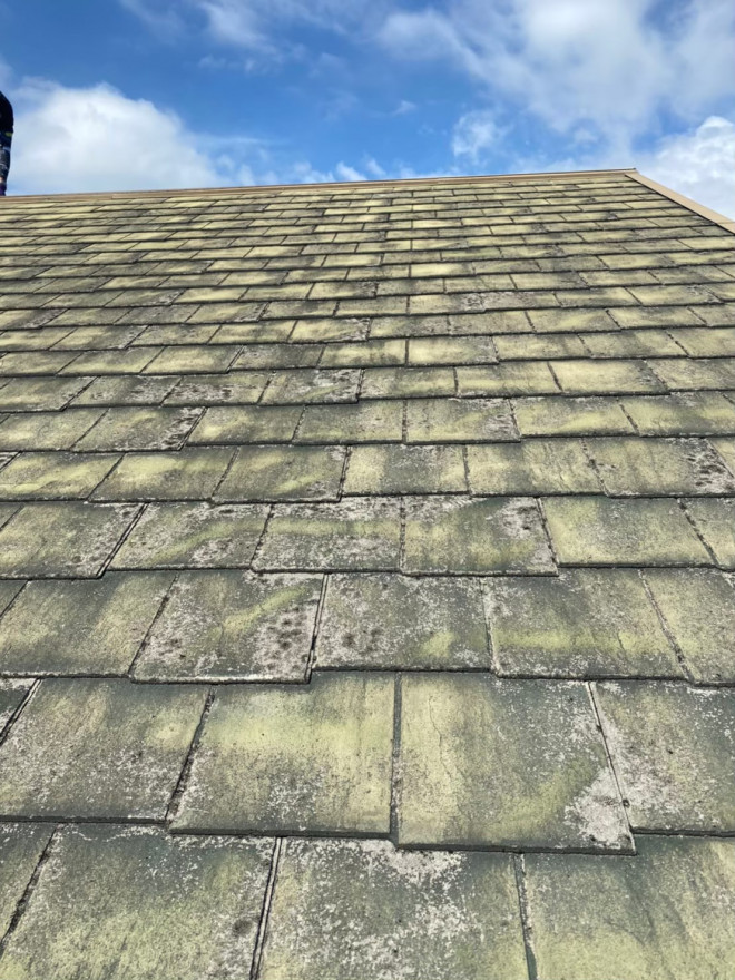 カラーベスト屋根　表面塗膜劣化