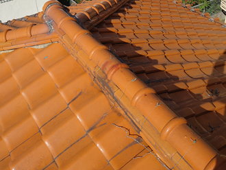 オレンジ色の瓦屋根