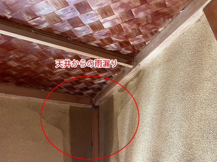 天井の雨染みは屋根からの浸入サイン