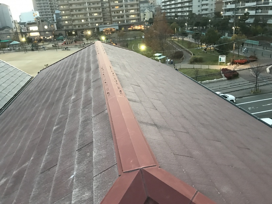 スレート屋根から金属屋根へのカバー工法ビフォア