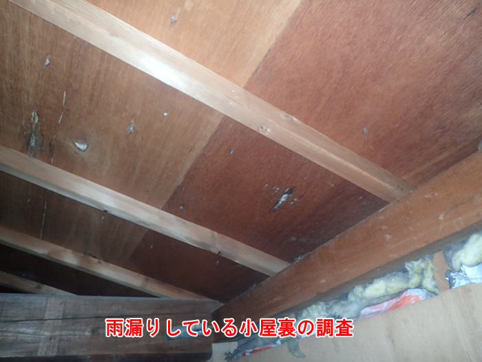 小屋裏の雨染み