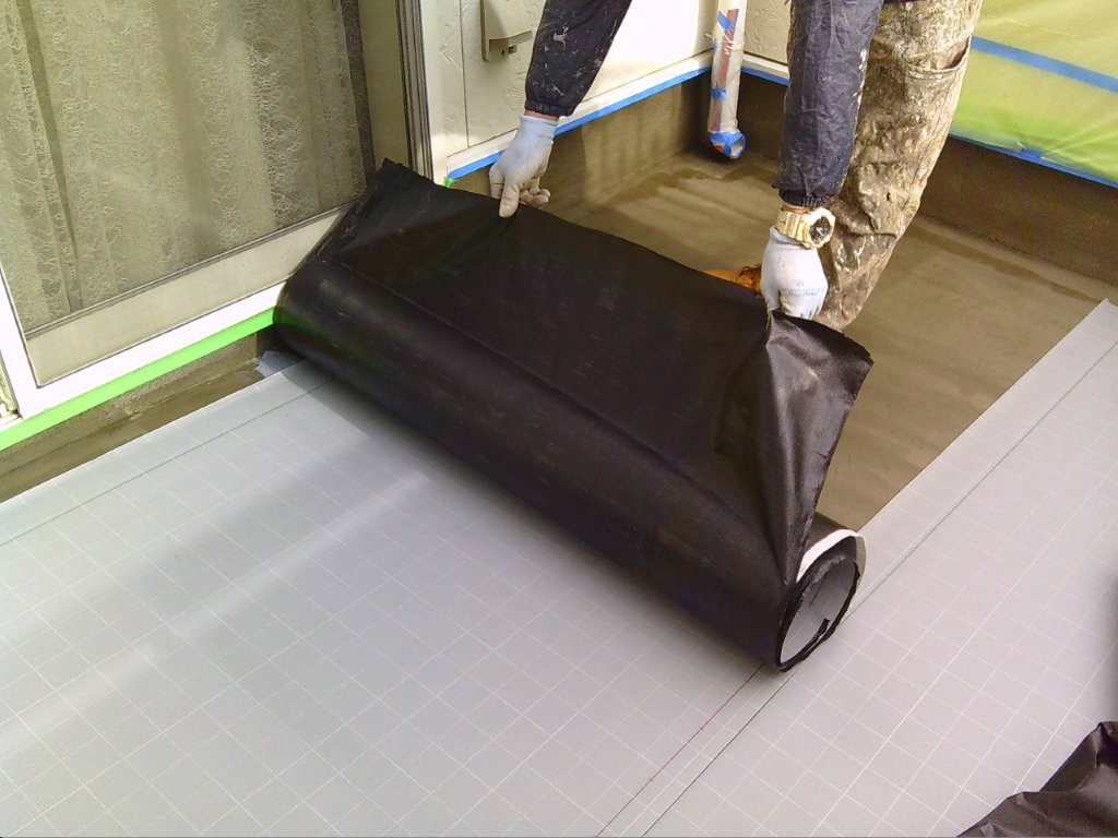 防水シート設置