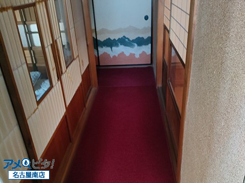 作業開始前の廊下