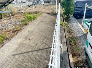 火災保険「風災」の適用で最新設備へ交換したフェンス