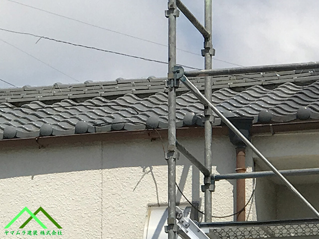 昇降階段から屋根に乗れます