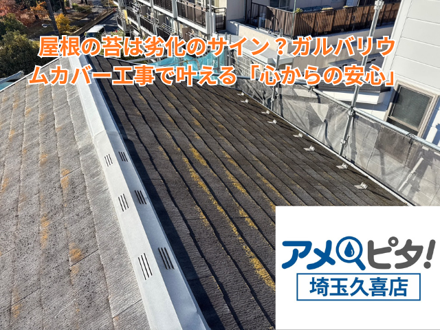 杉戸町｜屋根の苔は劣化のサイン？ガルバリウムカバー工事で叶える「心からの安心」