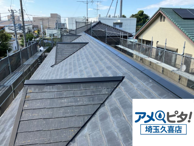 幸手市　アパート　棟板金交換工事