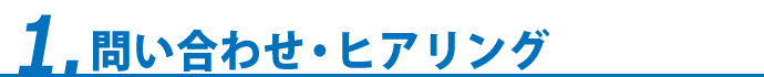 1.問い合わせ・ヒアリング