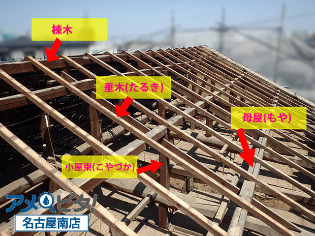 屋根の構造部分