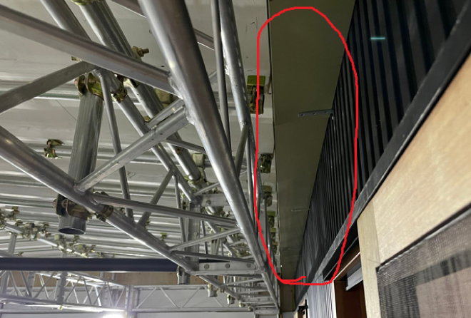 新しい箱樋の設置