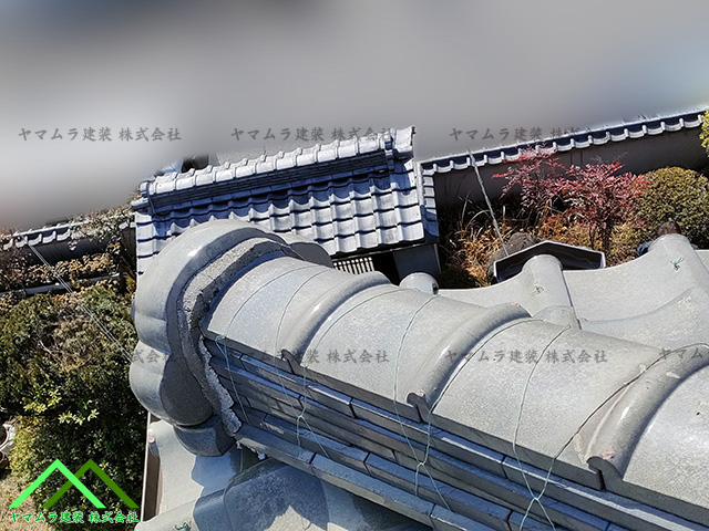 隅鬼の漆喰