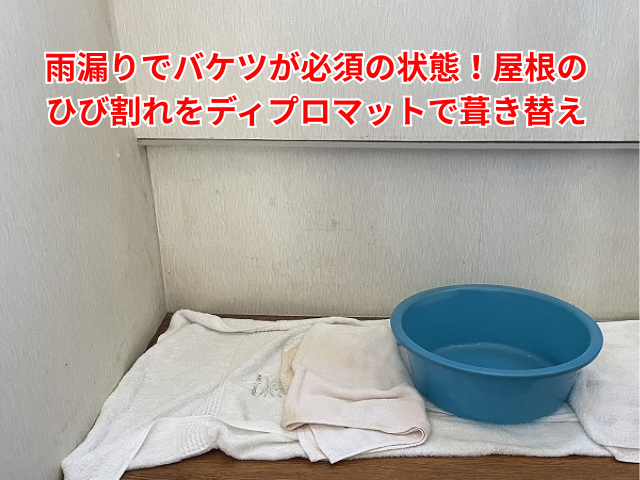 幸手市｜雨漏りでバケツが必須の状態！屋根のひび割れをディプロマットスターで葺き替え