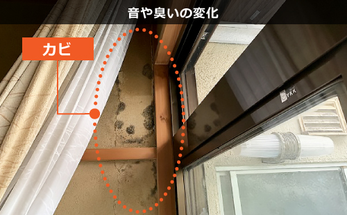 音や臭いの変化