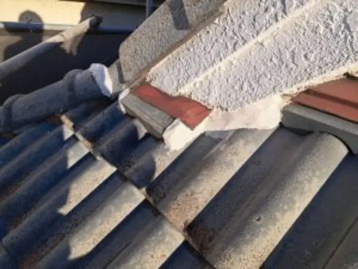 取り合い部の漆喰処理