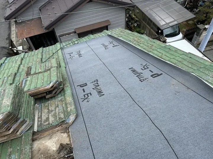 セメント瓦屋根へ補修工事後