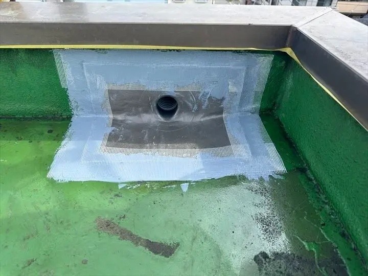 改修ドレンの設置作業の工程