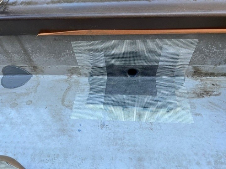 新しいドレンを設置する作業工程