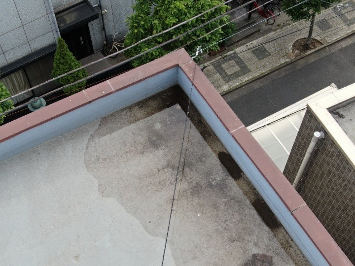 笠木交換工事前の状態