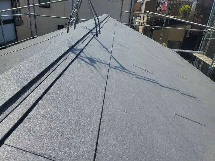 へスーパーガルテクトを用いた葺き替え工事後