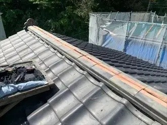 棟瓦取り直し工事の作業工程