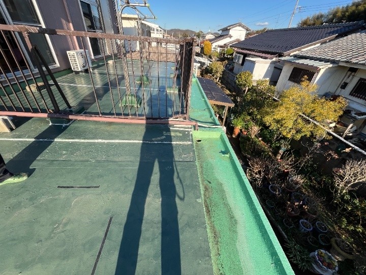 陸屋根のバルコニー