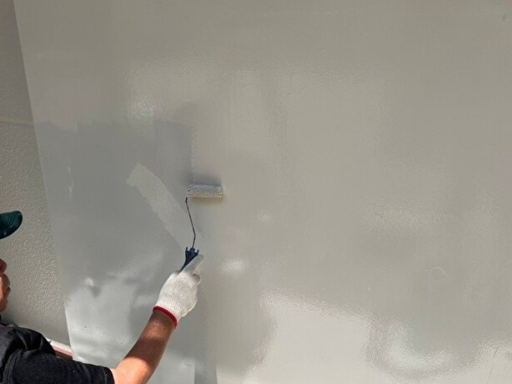 付帯部の塗装作業