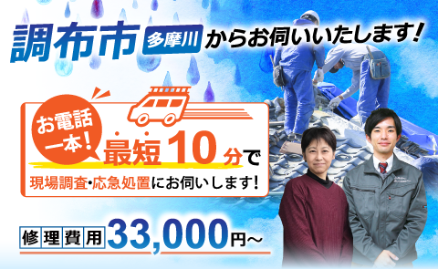 調布市で雨漏り修理なら雨漏り専門のアメピタ